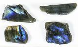 Lot: kg One Side Polished Labradorite - Pieces #84479-1